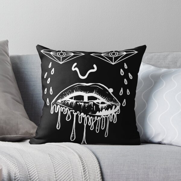 Slander in Tears: Soundtrack to My Heartbeat Throw Pillow RB1512 product Offical slander Merch