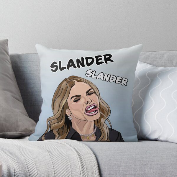 SLANDER! SLANDER!  at The Lawyer Lunch Throw Pillow RB1512 product Offical slander Merch